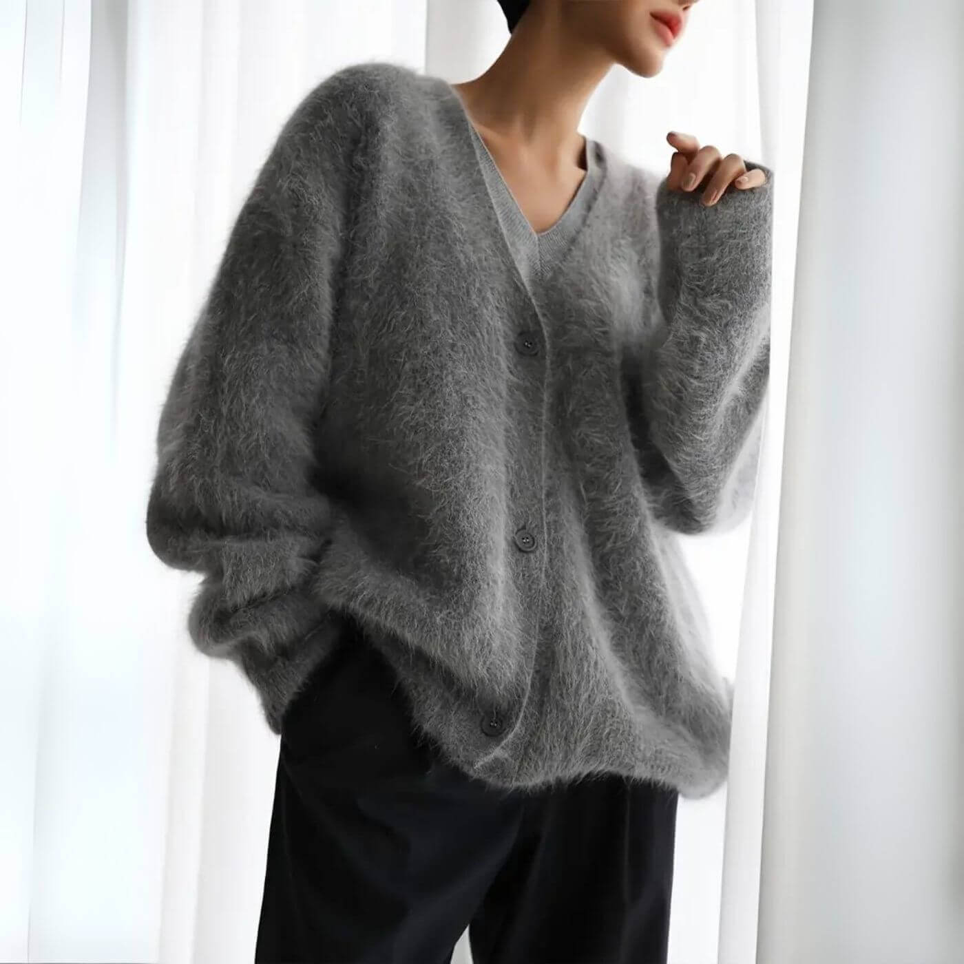 Ellie™ - Koselig Cardigan med Knapp