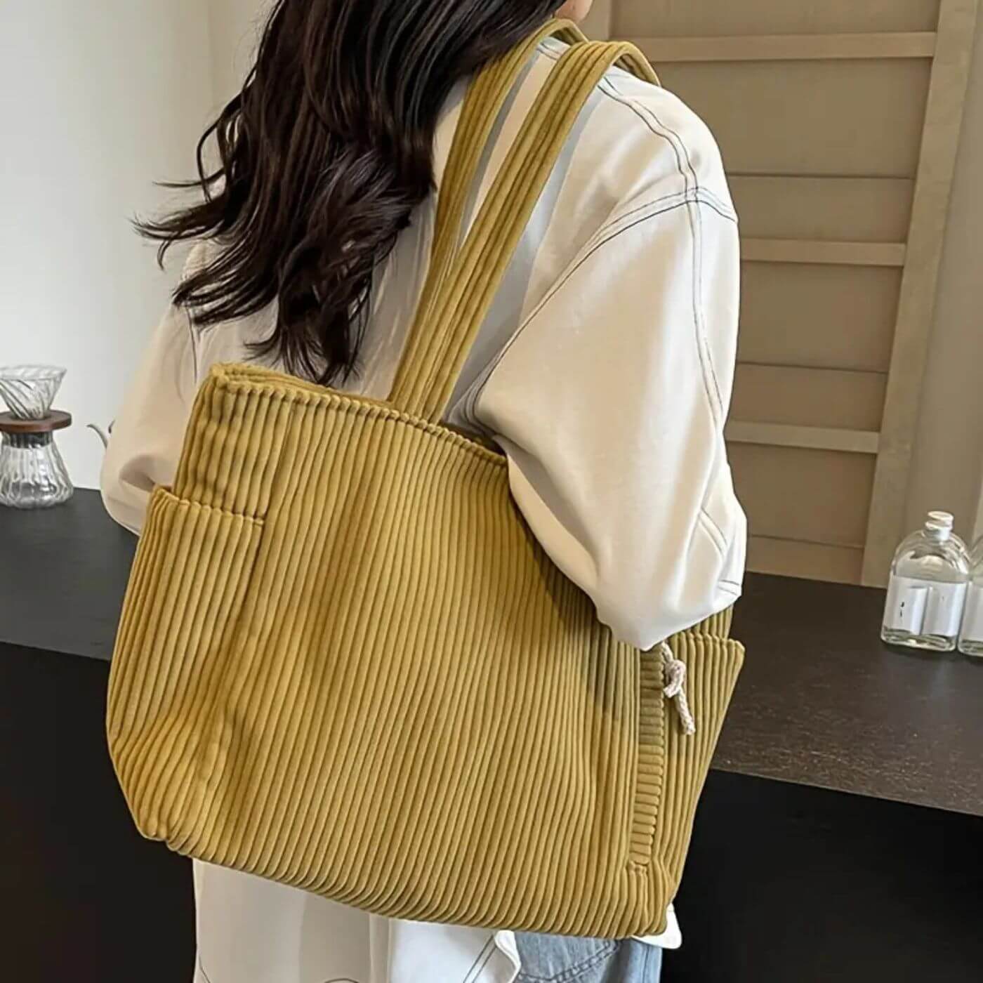 Evelyn™ - Stilig Cordfløyel Toteveske