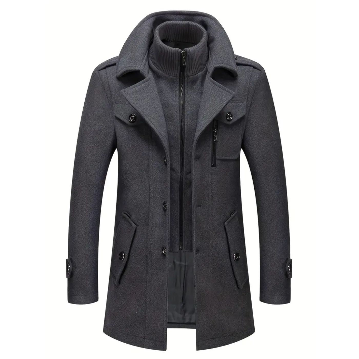 Carlos™ - Elegant Dobbelkrage Vinterjakke