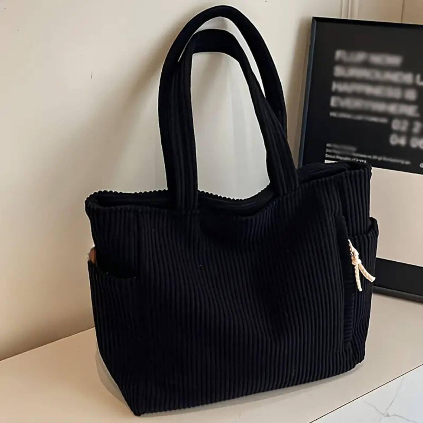 Evelyn™ - Stilig Cordfløyel Toteveske