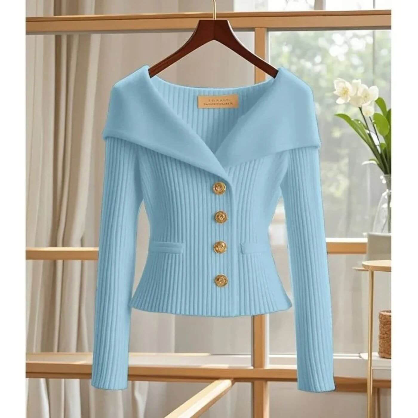 Sienna™ - Behagelig Ribbestrikket Langermet Cardigan