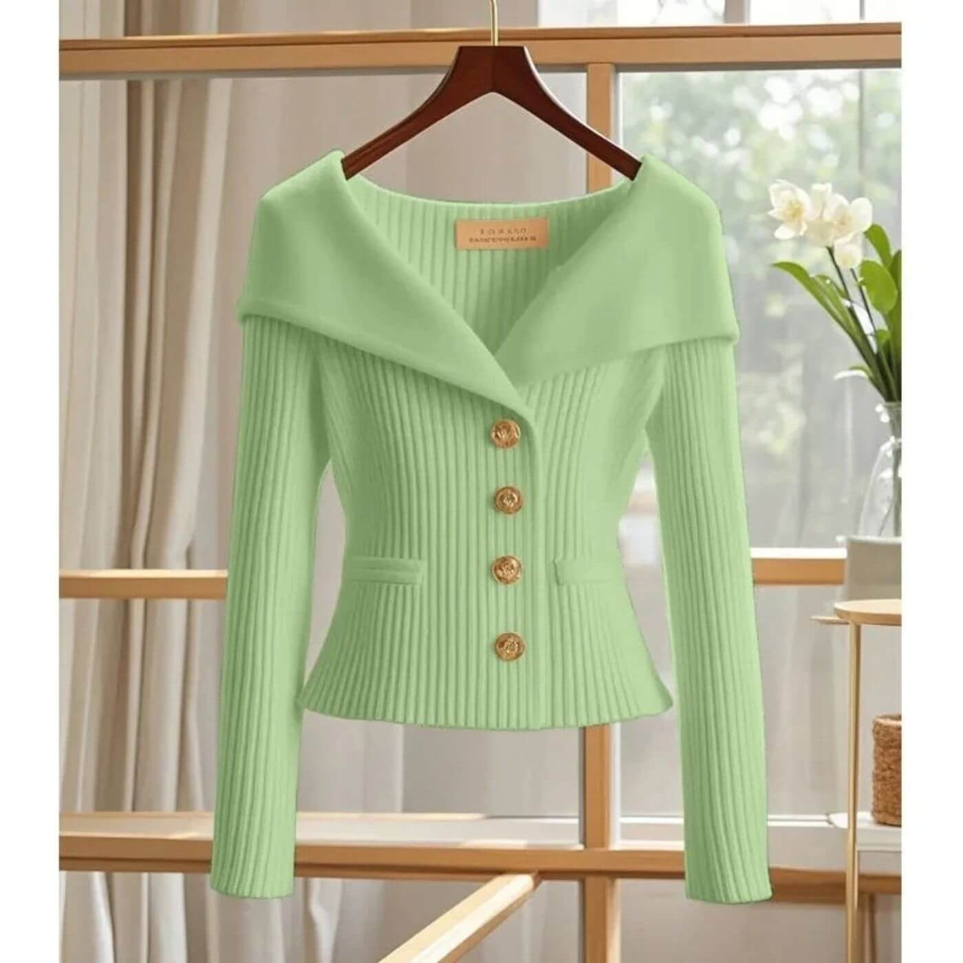 Sienna™ - Behagelig Ribbestrikket Langermet Cardigan