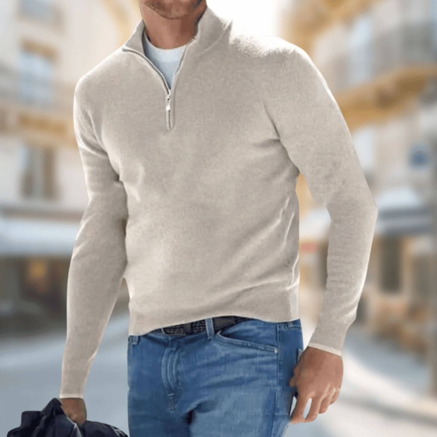 Theo™ - Komfortabel Genser med Kvart Glidelås